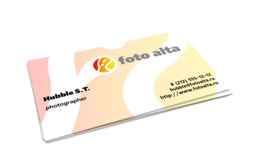 Визитки для фотостудии «Foto Alta»